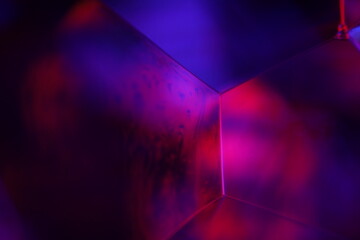 Fototapete - Purple fluid background, fantastic macro photography, chemical effects