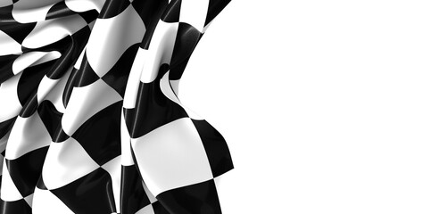 Aufkleber - The checkered flag waves in the wind Victory is in sight