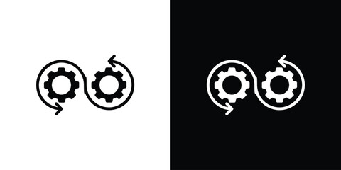 Devops icon. Design for website and mobile apps.