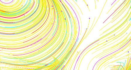 Aufkleber - Vibrant swirl pattern, dynamic lines, abstract art, colorful background, modern design, bright colors, energy, motion, t