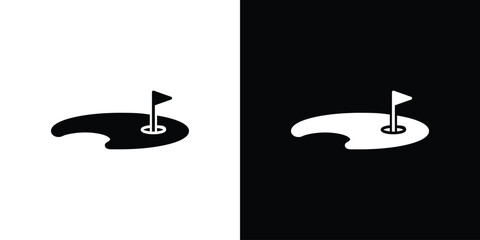 Poster - Golf yard icon. Design for website and mobile apps.
