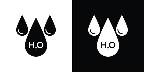 Fototapete - H2o icon. Design for website and mobile apps.