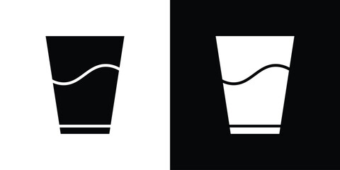 Fototapete - Half Glass icon vector, Symbol, logo illustrations