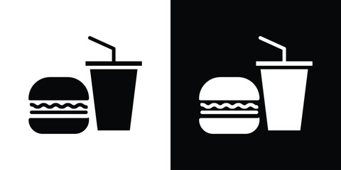 Fototapete - Hamburger soda icon. Design for website and mobile apps.