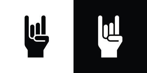 Fototapete - Hand Horns icon vector, Symbol, logo illustrations