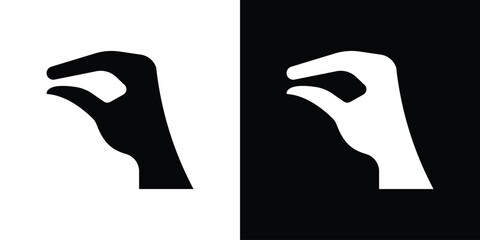 Fototapete - Hand Lizard icon. Design for website and mobile apps.