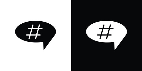 Fototapete - Hashtag icon vector, Symbol, logo illustrations