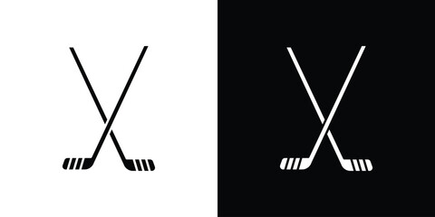 Fototapete - Hockey sticks icon vector, Symbol, logo illustrations