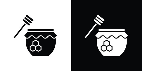 Fototapete - Honey jar icon vector, Symbol, logo illustrations