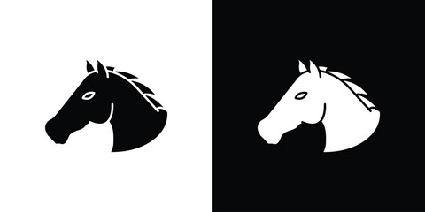 Fototapete - Horse icon vector, Symbol, logo illustrations