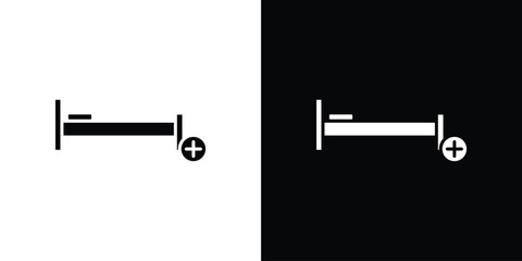 Fototapete - Hospital bed icon. Design for website and mobile apps.