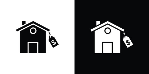 Fototapete - House for sale icon vector, Symbol, logo illustrations