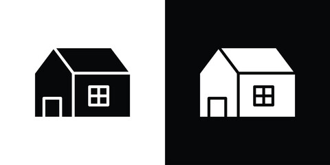 Fototapete - House icon vector, Symbol, logo illustrations