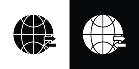 Fototapete - Import export icon vector, Symbol, logo illustrations