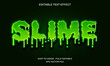 © WS Design - Neon green slime dripping text effect for scary horror halloween design editable vector