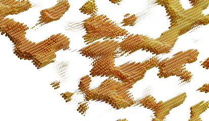 Aufkleber - High-resolution image of an abstract gold sphere pattern. Perfect for backgrounds, textures, and design projects.