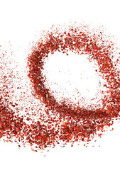 Poster - Beautiful red glitter confetti swirling, creating a festive background. Perfect for celebrations.