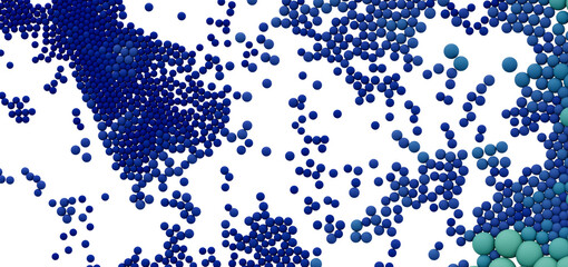 Poster - Abstract background image featuring scattered blue and green spheres. Perfect for presentations or websites.