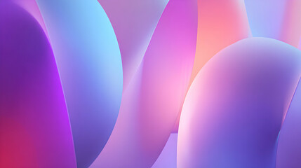Poster - Pastel dreamscape an abstract render of swirling shapes in soft gradients creating a sense of serenity