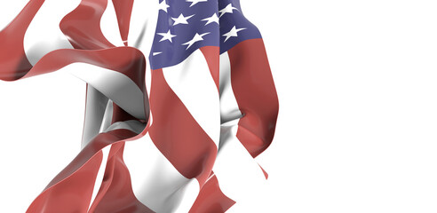 Poster - High-quality image of an American flag, perfect for patriotic designs and backgrounds.