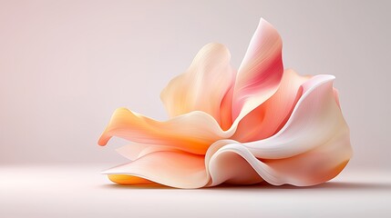 Poster - Abstract Pink and Orange Flower 3D Render