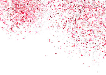 Poster - Abstract background with pink percentage confetti. Perfect for sales, discounts, promotions.