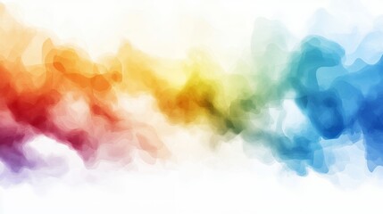 Poster - Vibrant Rainbow Watercolor Abstract Background