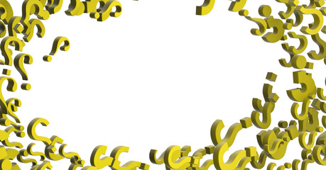 Aufkleber - Question marks Quiz doubt survey faq public poll.