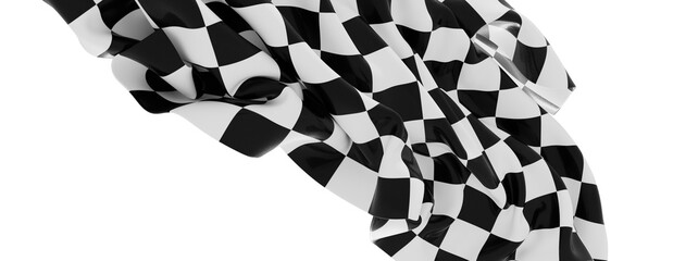 Poster - High-quality image of a checkered racing flag, perfect for sports and competition themes. Download now!