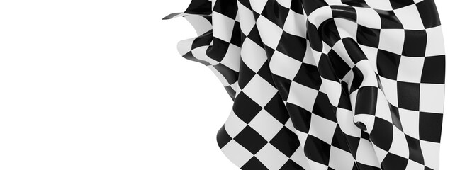 Poster - High-quality photo of a checkered flag, perfect for racing themes.  Use for websites, presentations, and more!