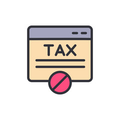 Poster - Illustration Of Tax Form Blocked In A Browser On Transparent Background
