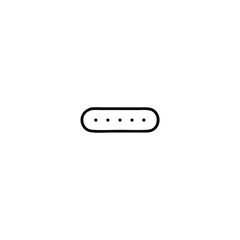 Poster - Minimalist Ellipsis Icon Design Displaying Connection Option or Navigation Link Element Within Clean and Modern Graphic Composition