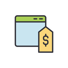 Poster - Online Store Pricing Concept For E Commerce Web Sale Design
