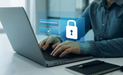 Poster - protection data access.information and cyber security technology services.network security system. p