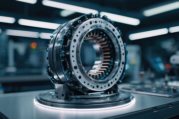 Poster - Advanced industrial machinery component showcased in a modern manufacturing facility design