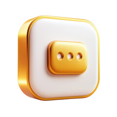Poster - Golden 3D Menu Icon for Web Design UI Elements and App Design Options on transparent background