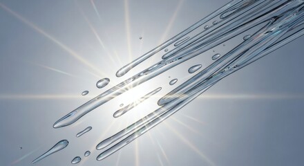 Poster - Abstract Liquid Streams with Glowing Light Burst