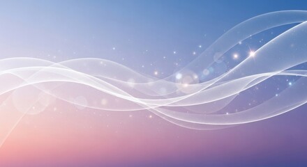 Poster - Serene Flowing Waves: Abstract Pastel Background