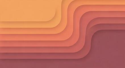 Poster - Abstract Warm-toned Layered Paper Design, Gradient Background