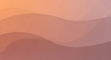 Poster - Abstract Warm Hues Wave Background, Soft Peach and Coral Gradient
