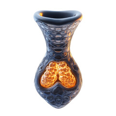 Poster - Glowing Vessel Conceptual Art Metaphor for Inner Fire Unique Design on transparent background