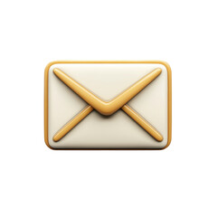 Fototapete - 3D Email Envelope Icon Notification Communication Digital Message on transparent background