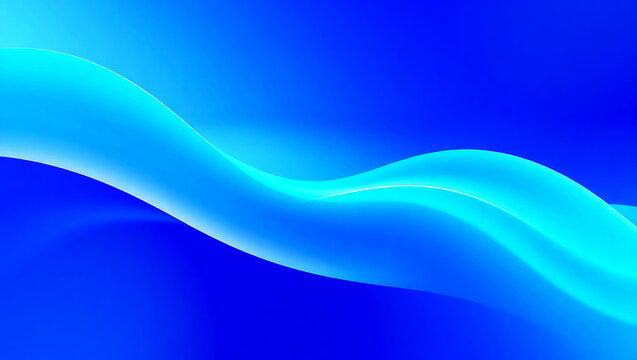 Abstract Blue Wave with Light Effects