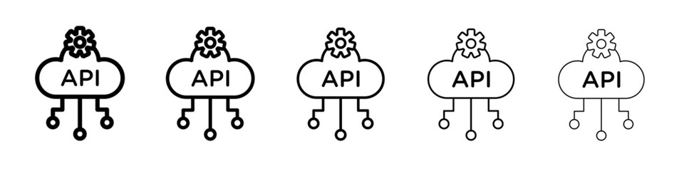API icon simple illustration logo art