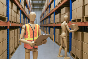 Poster - Effective oversight ensures inventory accuracy and streamlines restocking within a busy warehouse environment