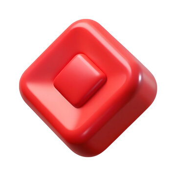 3d rendered red square within a square on black background modern graphic design element