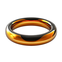 Poster - Golden eternity a symbol of unending love a wedding band a promise ring on transparent background