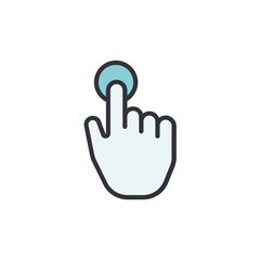 Poster - Illustration Of A Hand Pointing Or Tapping Isolated With Transparency