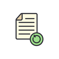 Poster - Document Refresh Icon Illustrating Version Control And Updates