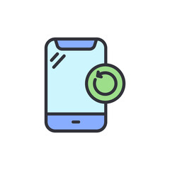 Poster - Refreshing Mobile Device Software And Application With Sync Icon
